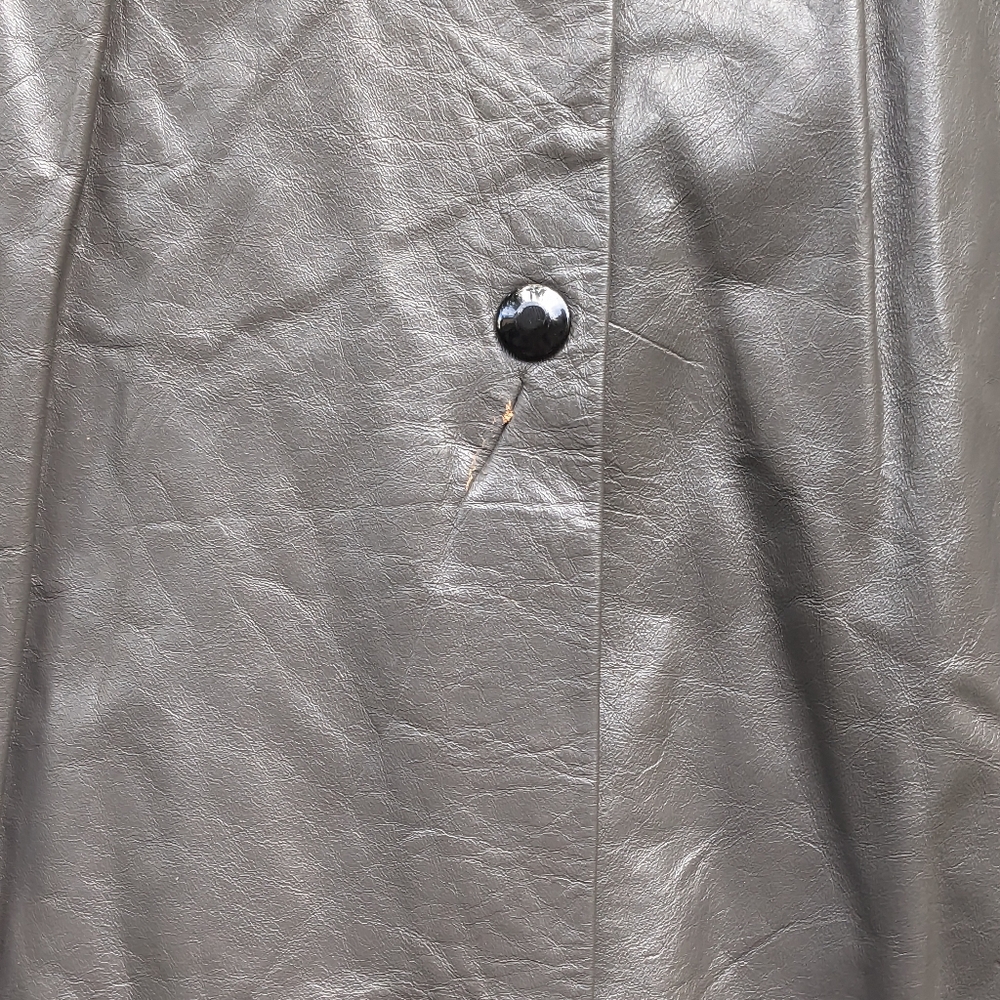 80s Structured Leather Dress - image 5